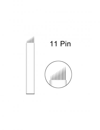 11 Pin Microblading İğnesi 11 Blades Beyaz