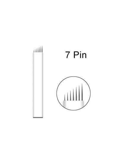 7 Pin Microblading Iğnesi 0.25mm Beyaz Blades 
