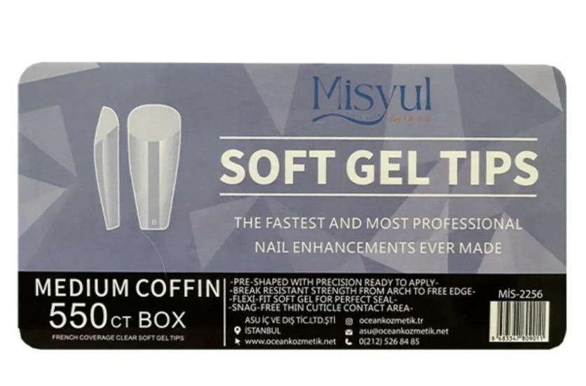 MİSYUL SOFT GEL TIPS MEDIUM COFFIN 550 