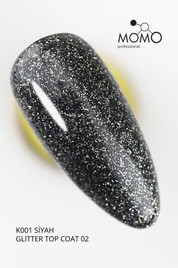 Momo Professional Glitter Top Coat Gümüş Büyük Simli