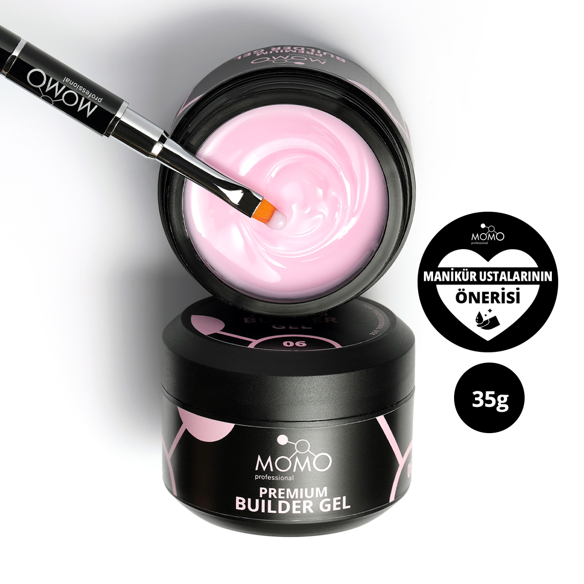Momo%20Professional%20Premium%20Protez%20Tırnak%20Jeli%2006,%20Pembe,%2035%20gr