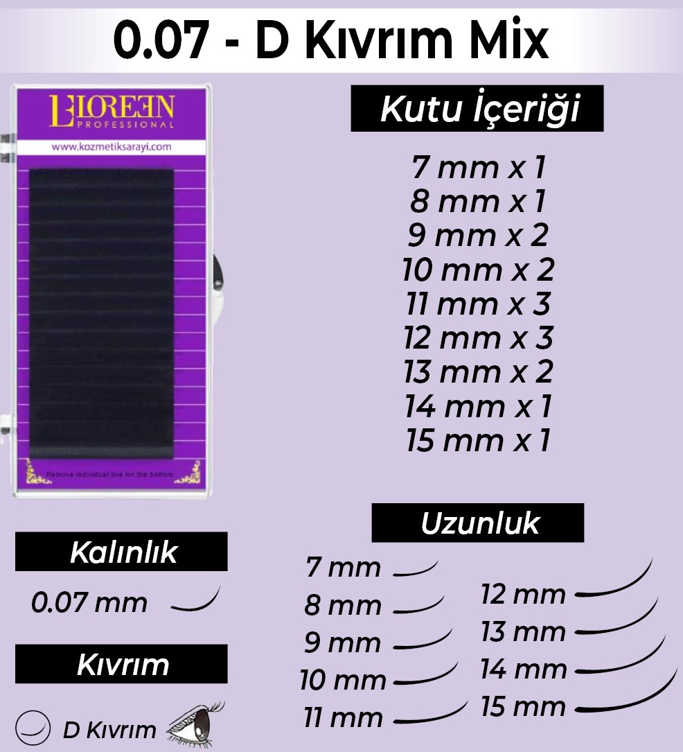 Loreen%20Professional%20İpek%20Kirpik%20Set%200.07%20D%20Kıvrım%20Mix