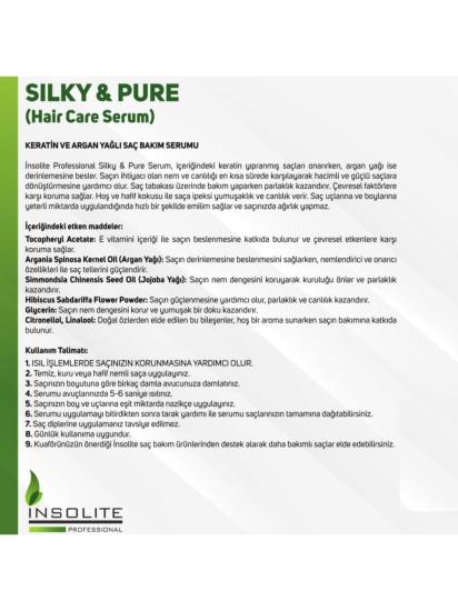 İnsolite Professional Silky & Pure Hair Care Serum