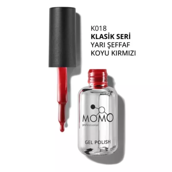 Momo Professional Kalıcı Oje Yarı Şeffaf Kırmızı