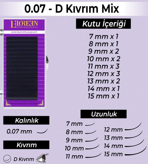 Loreen Professional İpek Kirpik 0.07 D Kıvrım Mix