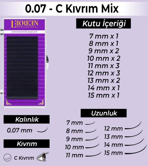 Loreen Professional İpek Kirpik 0.07 D Kıvrım Mix 
