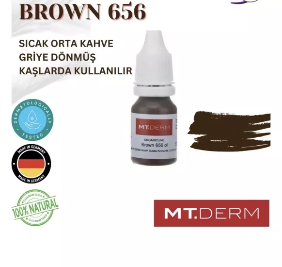 M.T Derm Kalıcı Makyaj Pigmet Boyası Brown 656