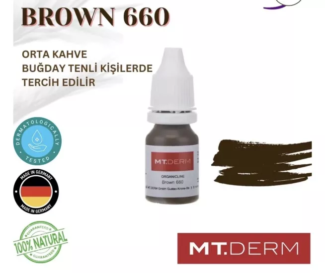 M.T Derm Kalıcı Makyaj Pigmet Boyası Brown 660