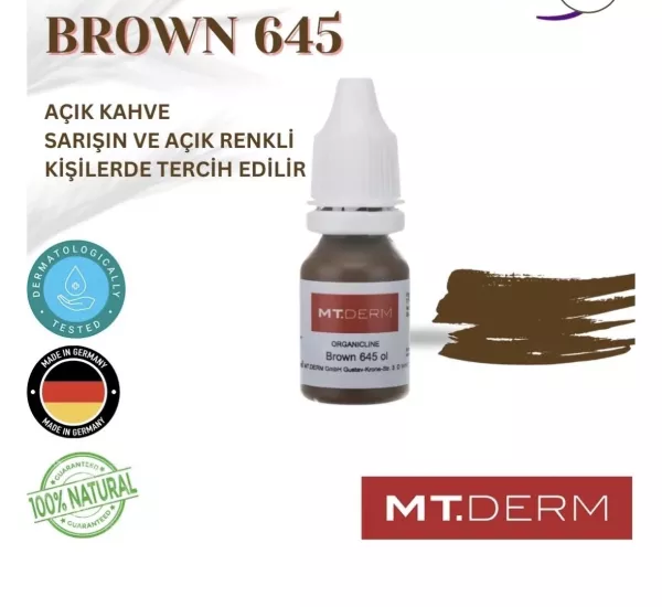 M.T Derm Kalıcı Makyaj Pigmet Boyası Brown 645