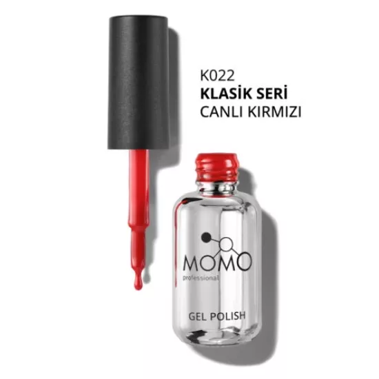 Momo Professional Kalıcı Oje Canlı Kırmızı K022