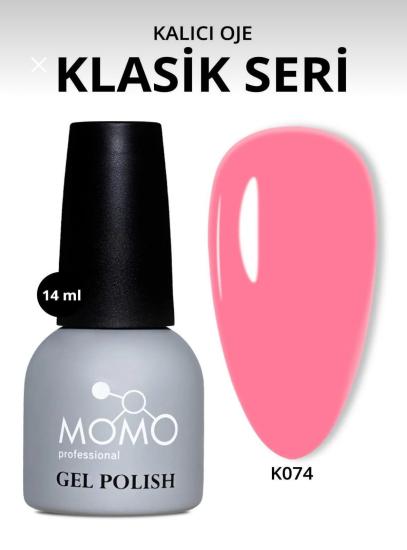 Momo Professional Kalıcı Oje Canlı Pembe K074 14ml