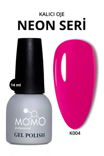 Momo Professional Kalıcı Oje N004 Neon Fuşya Pembe 