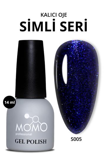 Momo Professional Simli Safir Mavi Kalıcı Oje 