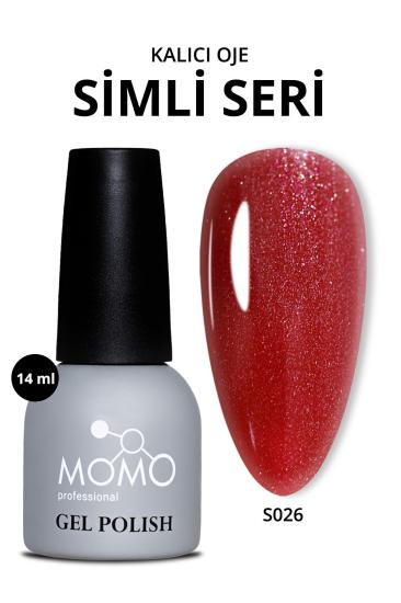 Momo Professional Simli Işıltılı Bordo Kırmızı