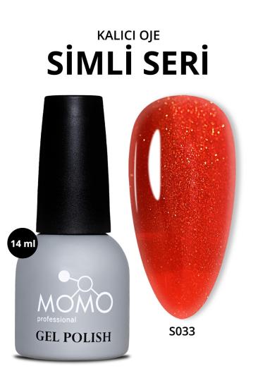 Momo Professional Simli Altın Simli Alev Kırmızı