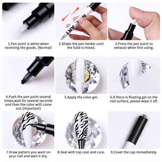 Nail Art çizim kalemi SILVER