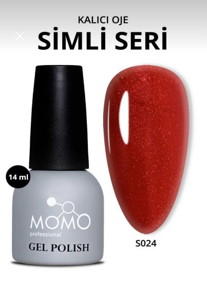 Momo Professional Simli Bayrak Kırmızı Kalıcı Oje 