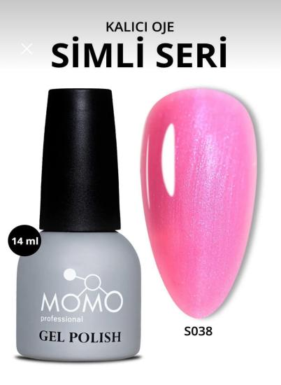 Momo Professional Simli Şeker Pembe Kalıcı Oje 