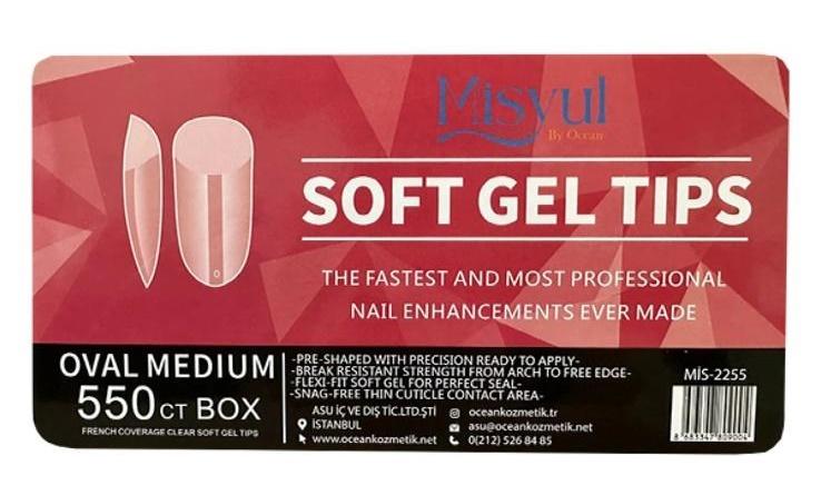 MİSYUL SOFT GEL TIPS OVAL MEDİUM 550  
