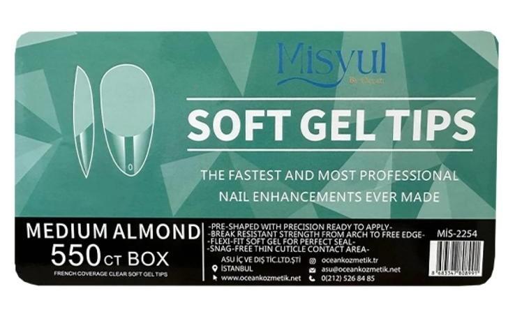 MİSYUL SOFT GEL TIPS MEDİUM ALMOND 550  