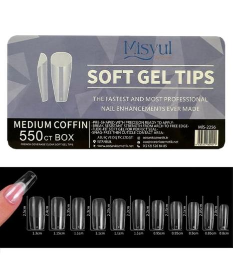 MİSYUL SOFT GEL TIPS MEDIUM COFFIN 550 