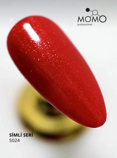 Momo Professional Simli Bayrak Kırmızı Kalıcı Oje 