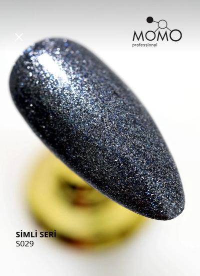 Momo Professional Simli Küllü Gri Kalıcı Oje 14 ml