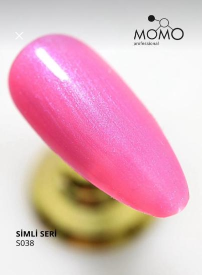 Momo Professional Simli Şeker Pembe Kalıcı Oje 