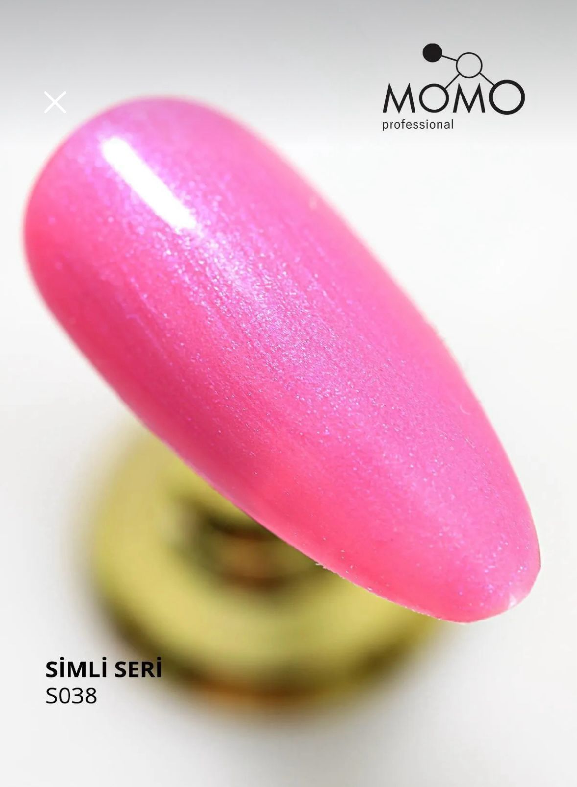 Momo%20Professional%20Simli%20Şeker%20Pembe%20Kalıcı%20Oje%2014%20ml